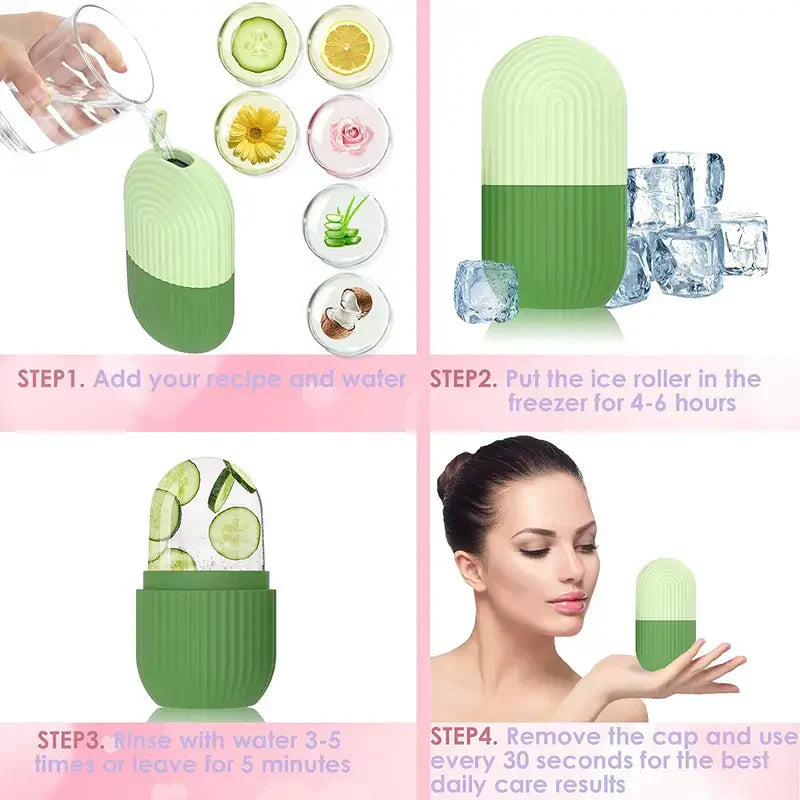 Silicone Ice Face Roller: Sculpt, Soothe, contour, refresh and massage relax-4
